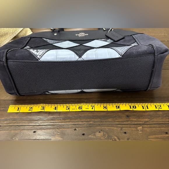 Coach Brooke Carryall Blue and Gray Patchwork with COA - Picture 11 of 13